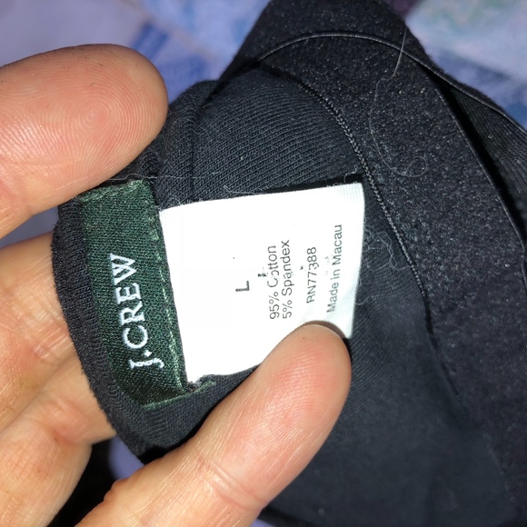 J CREW adj strap bra top cami/black/cotton w/5%spa - Picture 2 of 3